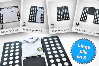 Pliez vos vêtements en 5 secondes avec le plieur impeccable pour 10 € au lieu de 20 €