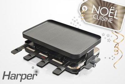 Appareil à raclette Harper avec fonction grill pour 6 à 29 € au lieu de 69 €