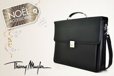 Cartable Thierry Mugler simili cuir à 22,90 € au lieu de 79,90 € 