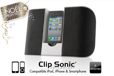 Dock Station Clip Sonic avec 4 haut-parleurs intégrés pour 19 € au lieu de 45 €