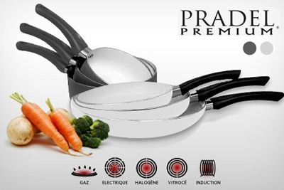 3 poêles en céramique Pradel Premium à 29,90 € au lieu de 59,90 €