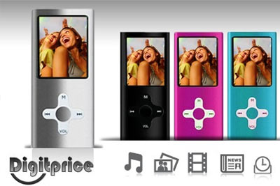 Lecteur MP4 Digitprice 4Go ou 8Go dès 19,99 € au lieu de 59,90 €