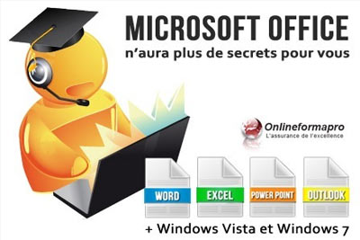 1 an de cours e-learning sur le Pack Microsoft Office à 49,90 € au lieu de 1040,10 €