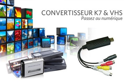 Convertisseur enregistreur USB VHS ou K7 dès 17,90 € au lieu de 24 €