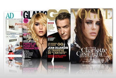 Abonnement d'1 an ou 6 mois au magazine GLAMOUR, VOGUE, AD ou GQ à 9,95 €