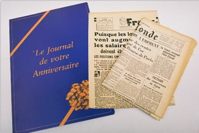 Journal de votre anniversaire à partir de 12,50 € au lieu de 25 €