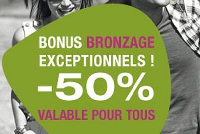   50% sur une séance de bronzage à Point Soleil