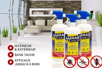 BARRIERE A INSECTES Spray anti-insectes rampants volants et acariens 1l pas  cher 