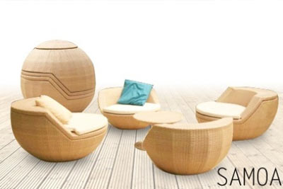 Ensemble mobilier de jardin Samoa en résine tressée dès 269 € au lieu de 799 € 