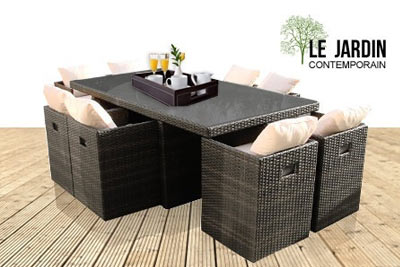 Mobilier de jardin Rattan Le Jardin Contemporain encastrable dès 269 € au lieu de 549 €