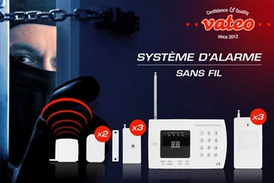 Système complet d'alarmes sans fil Vateo à 59,90 € au lieu de 179 €