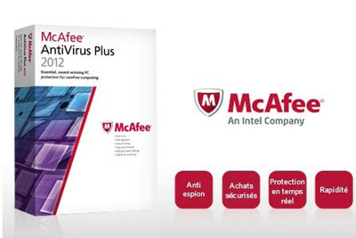 McAfee Antivirus Plus 2012 pendant 2 ans pour 3 PC à 24,99 € au lieu de 129,95 €