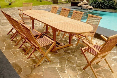 Salon de jardin en Teck pas cher à 399,90 € au lieu de 890 €