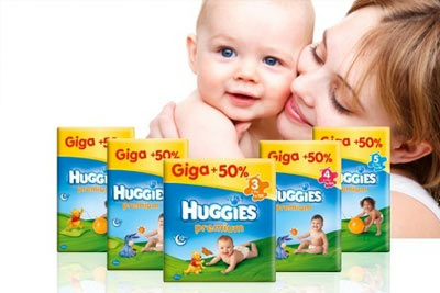 Packs Huggies Premium 256 couches à 49 € au lieu de 99 €