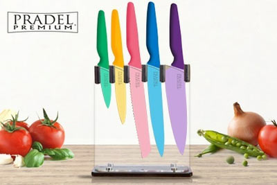 Set de couteaux colorés en inox Pradel Premium à 19,90 € au lieu de 39,90 €