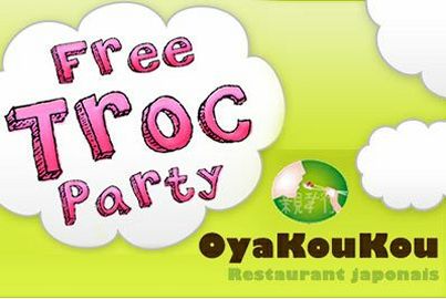 Inscription pour la Free Troc Party du dimanche 8 juillet 2012 shopping illimité et gratuit + buffet japonais à volonté (18,80 €)