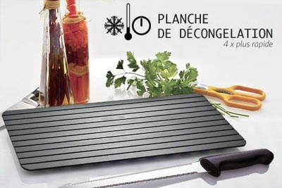 Planche de décongélation et son couteau coupe tout à 24,90 € au lieu de 89 €