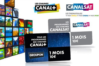 Carte prépayée CANAL+ ou CANALSAT 1 mois pour seulement 10 € !
