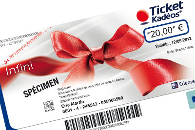 Gagnez 1 chèque cadeau Ticket Kadéos d'une valeur de 20 €