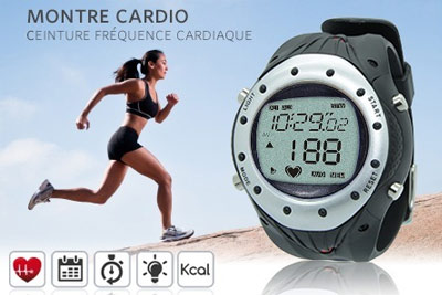 Montre cardio et ceinture de fréquence cardiaque pour 34,99 € au lieu de 89 €