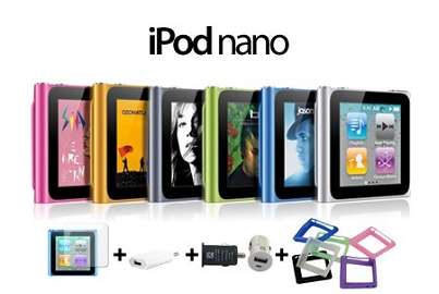 Ipod Nano 6ème génération 8 go reconditionné et ses accessoires à 89,90 € au lieu de 158 € 