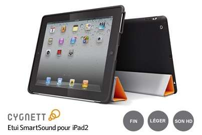 Étui SmartSound noir ou transparent pour iPad 2 à 19.90 euros au lieu de 41,71 € 