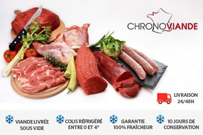 Recevez jusqu'à 22,4 kilos de viande avec Chrono Viande à 179,90 € au lieu de 356,30 € 