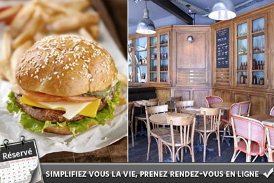 Hamburgers au choix, frites, verres de vin pour 2 à la Manufacture à 19,99 €