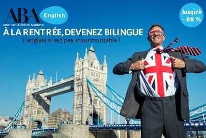 Cours illimité en e-learning avec ABA English à partir de 19,90 € 