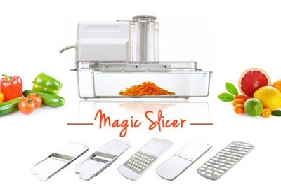 Mandoline électrique Magic Slicer et ses accessoires à 29,90 € au lieu de 70 €