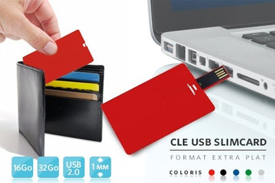 Clé USB Slimcard 16 ou 32 Go, 5 coloris au choix dès 14,90 € au lieu de 49,90 €
