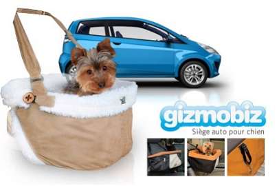 Siège auto Gizmobiz pour animal de compagnie à 29,90 € au lieu de 69,95 € 
