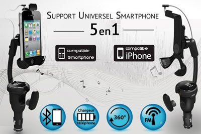 Support universel pour smartphones 5 en 1 à 29,90 € au lieu de 99 €