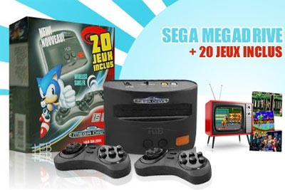 Sega Megadrive + 2 manettes sans fil + 20 jeux à 19,99 € au lieu de 49,90 €