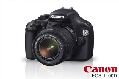Appareil photo Reflex Canon EOS 1100D + objectif 18-55mm à 309 € 