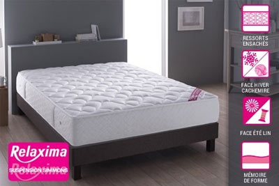 Matelas Relaxima avec accueil mousse à mémoire de forme dès 249 €