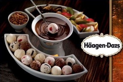 Fondue au chocolat Häagen Dazs pas chère pour 2 personnes à 16 € au lieu de 32 €