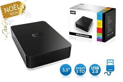 Disque dur externe Western Digital 3,5 pouces à 79,99 € au lieu de 114,90 € 