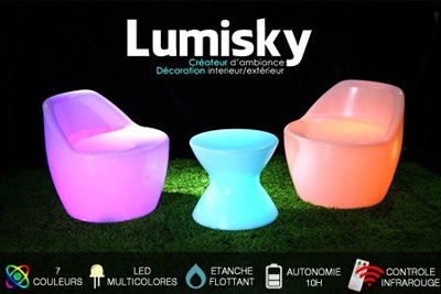 Salon lumineux multicolore Lumisky à 222 € au lieu de 399 €