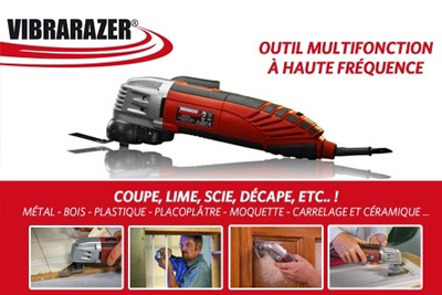 Rénovateur multifonctions VIBRARAZER et accessoires à 89,90 € au lieu de 199 €