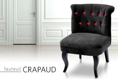 Fauteuil baroque velours capitonné à 119,90 € au lieu de 249,90 €