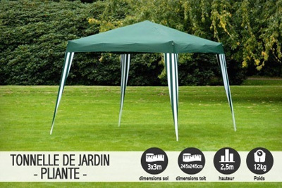 Tonnelle de jardin pliante à 59,90 € au lieu de 119,90 €