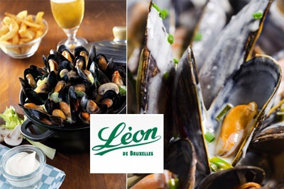 Frites à volonté + boisson + moules chez Léon de Bruxelles à 12,90 €