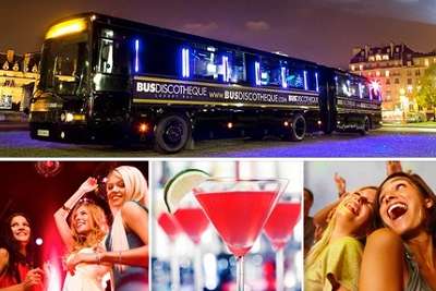 Soirée insolite dans un Bus Discothèque avec Dj + boissons + show à 19,90 €  