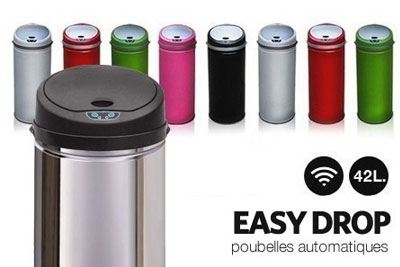 Poubelle Easy Drop 42L à ouverture automatique à 47,90 € au lieu de 100,99 €