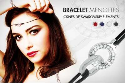 Bracelet menottes orné de cristaux Swarovski à 9,90 € au lieu de 39 €