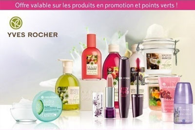 Carte cadeau Yves Rocher d’une valeur de 20 € pour 10 € seulement