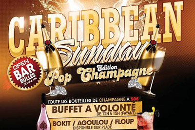 Après-midi tropical avec buffet à volonté, dj et showcase