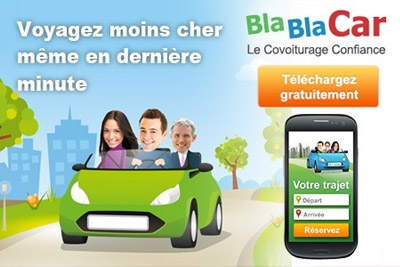 Télécharger gratuitement l'application de Blablacar et recevez 20 € d'essence 
