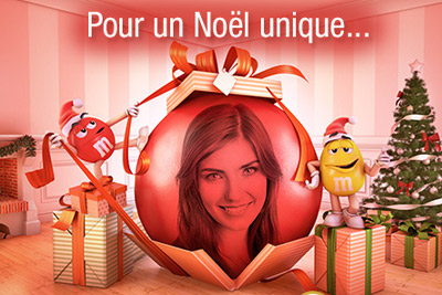 Cadeau de Noël : M&M's personnalisés avec une photo